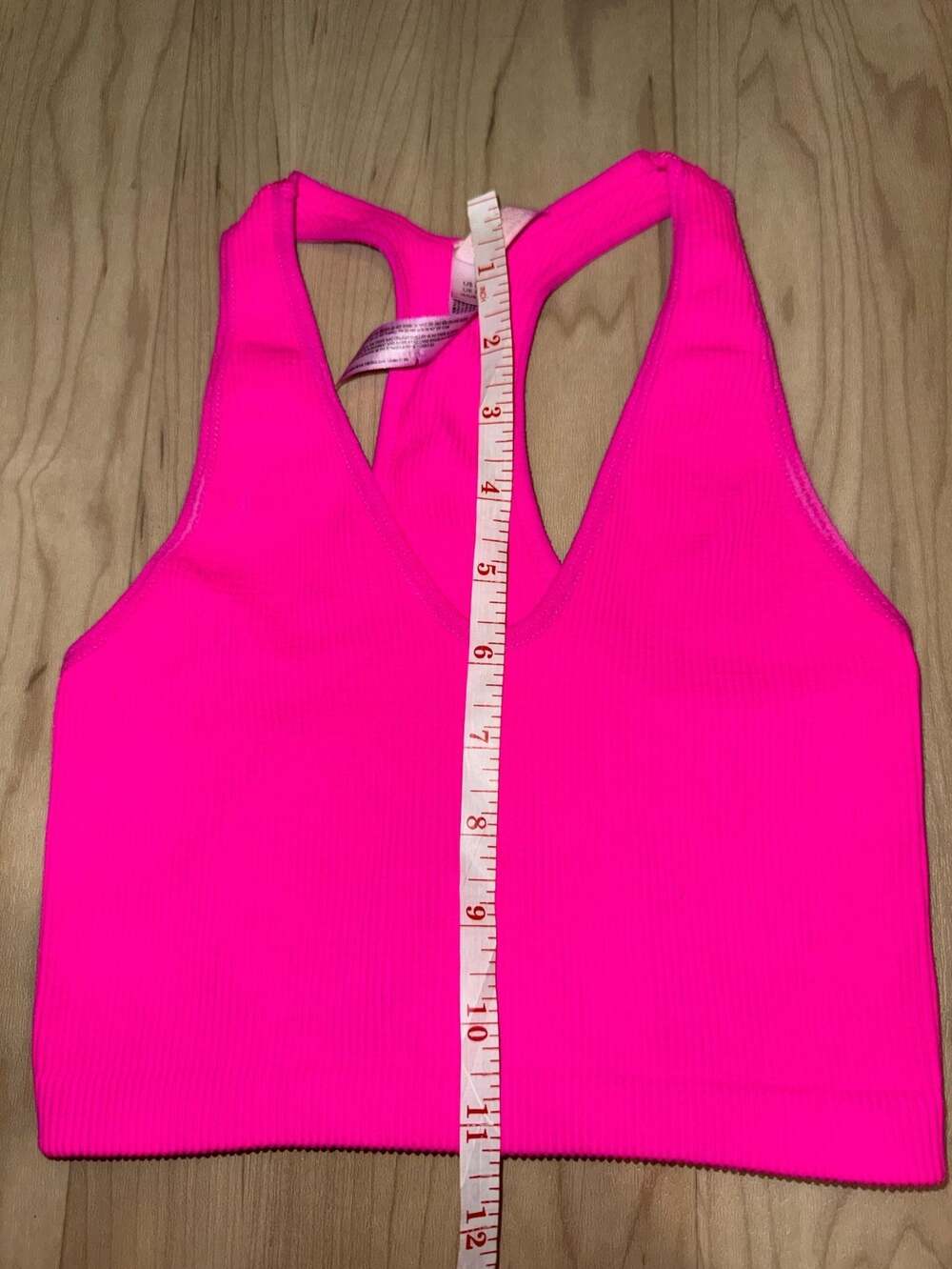 Free People FP Movement Good Karma Crop Tank Top Neon Pink Size XS - Picture 4 of 7